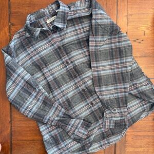 Orvis Women's Cotton Plaid Pink / Navy Long Sleeve Shirt Sz XL